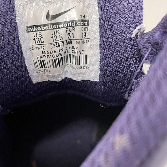 Nike Woodside 2 High TD ACG Goadome Boot Purple Logo Kids Size 13C 524878-500 - Picture 6 of 7